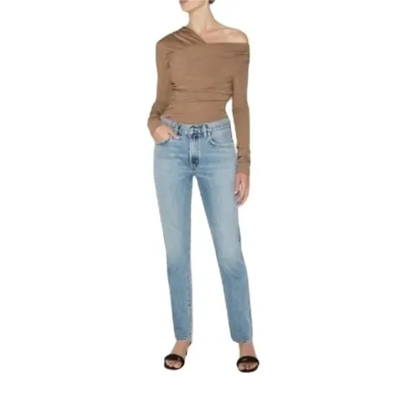 Goldsign Cotton Denim High Rise Straight Leg Jeans Size 32 NWT