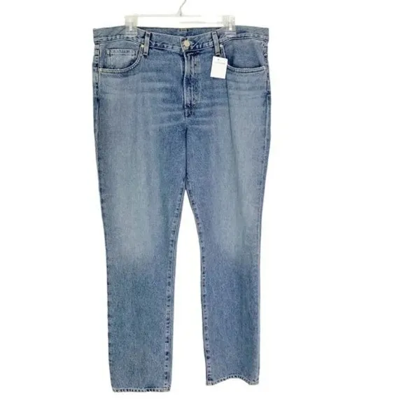 Goldsign Cotton Denim High Rise Straight Leg Jeans Size 32 NWT