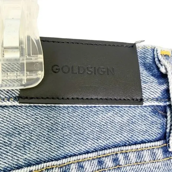 Goldsign Cotton Denim High Rise Straight Leg Jeans Size 32 NWT