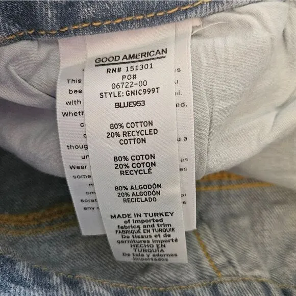 GOOD AMERICAN 90s Icon High Rise Straight Leg Jeans