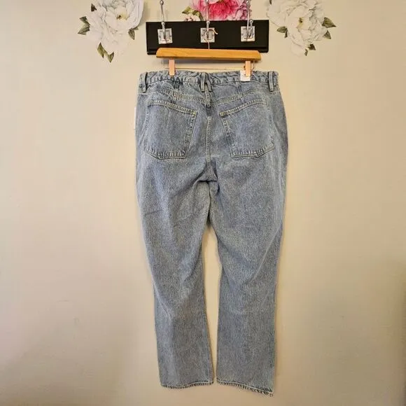 GOOD AMERICAN 90s Icon High Rise Straight Leg Jeans