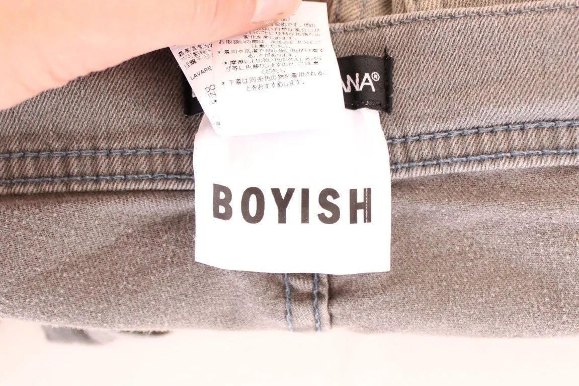 Gray BOYISH Boyfriend Stretch Jeans