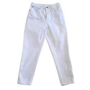 GRLFRND Kiara Boyfriend High Waist‎ High Rise Straight Leg Jeans White
