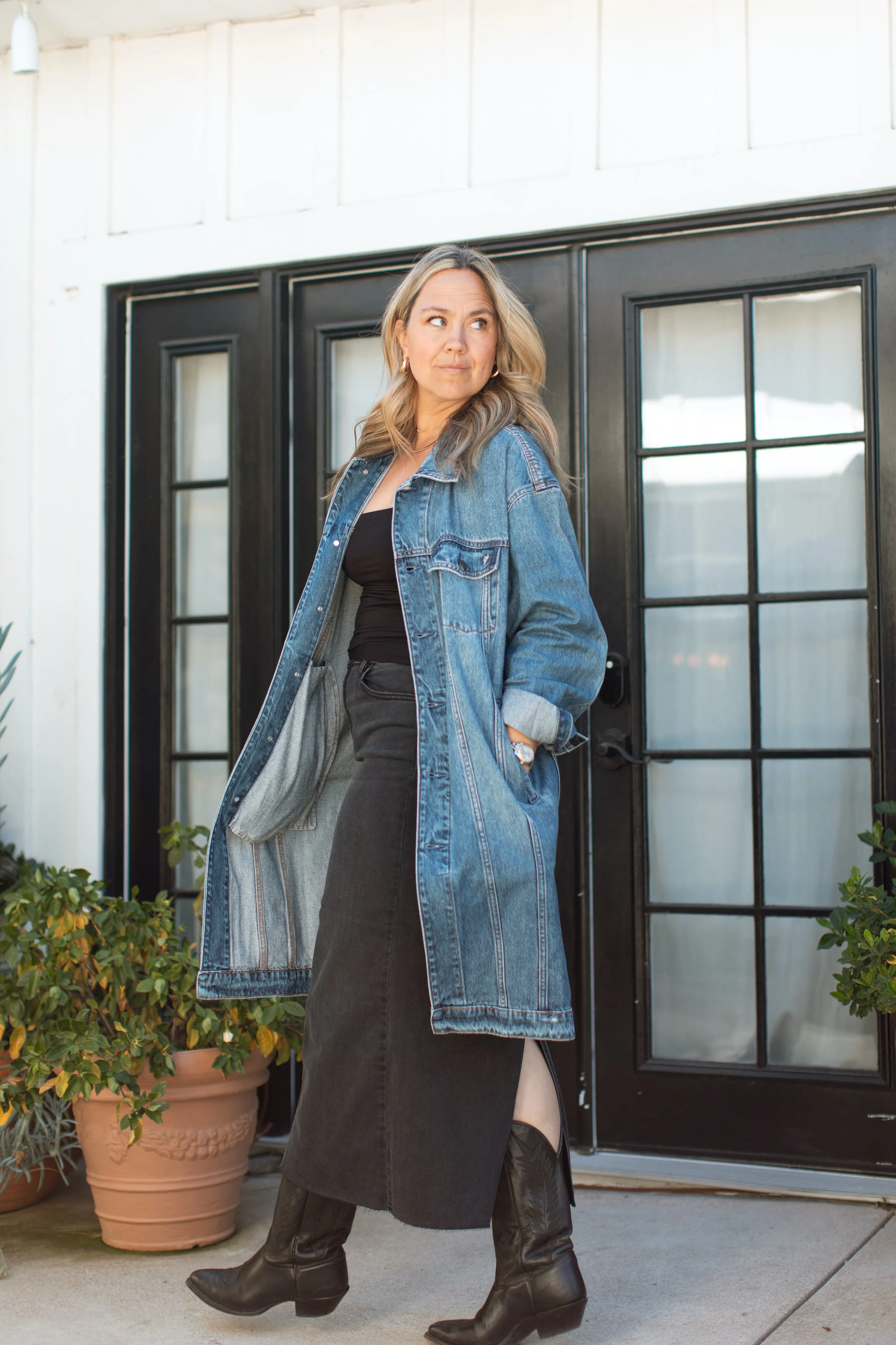 Haidyn Denim Long Jacket