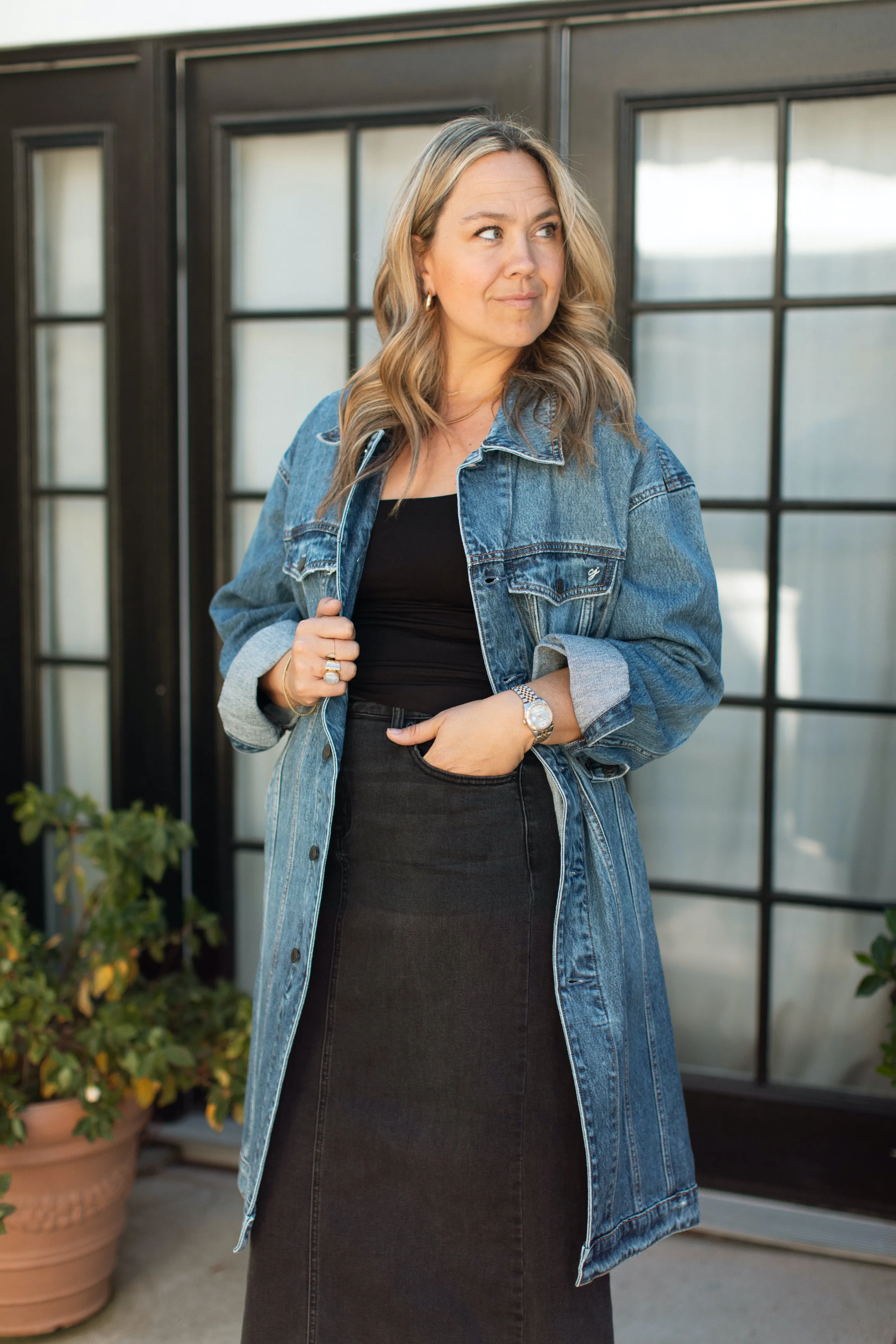 Haidyn Denim Long Jacket