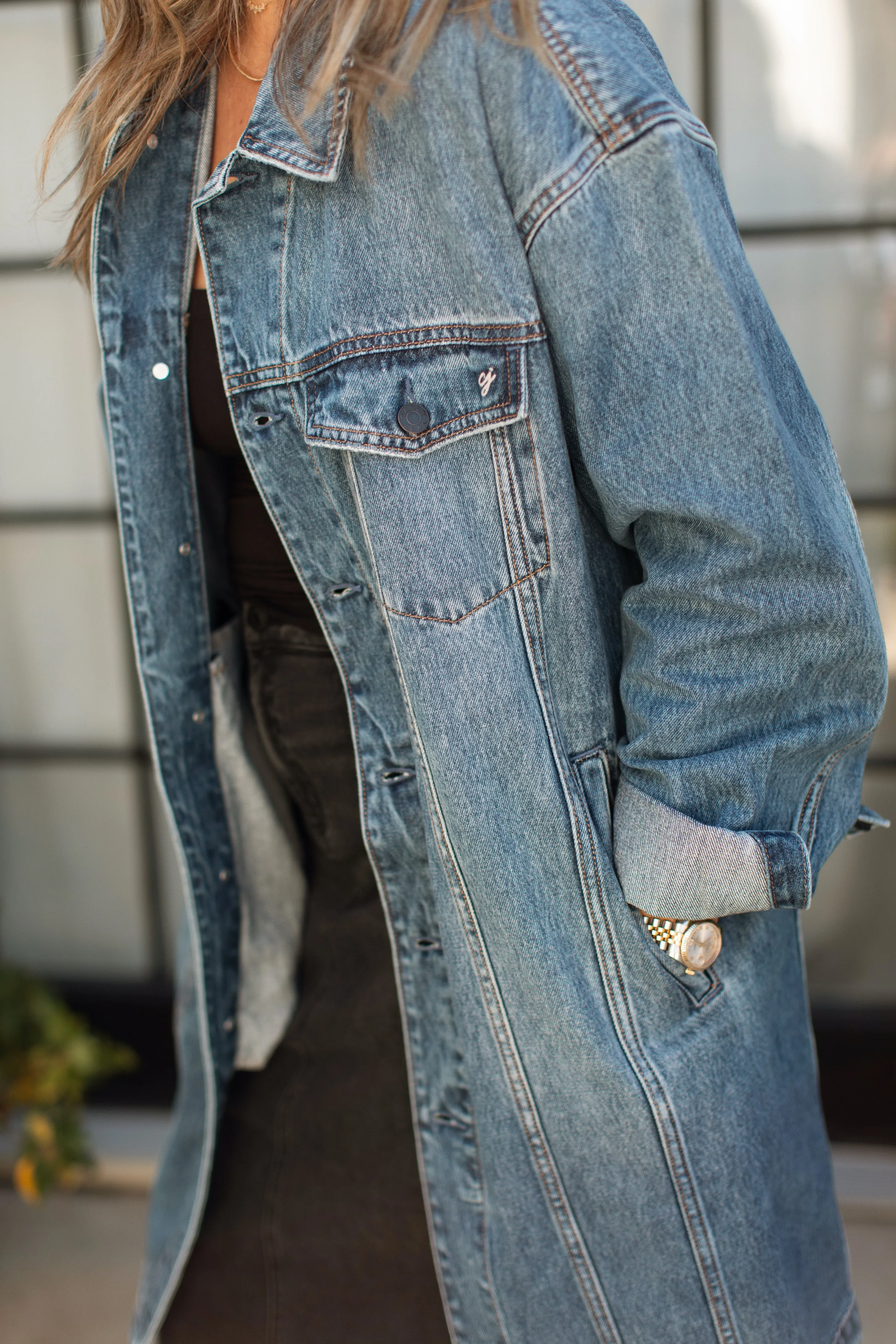 Haidyn Denim Long Jacket