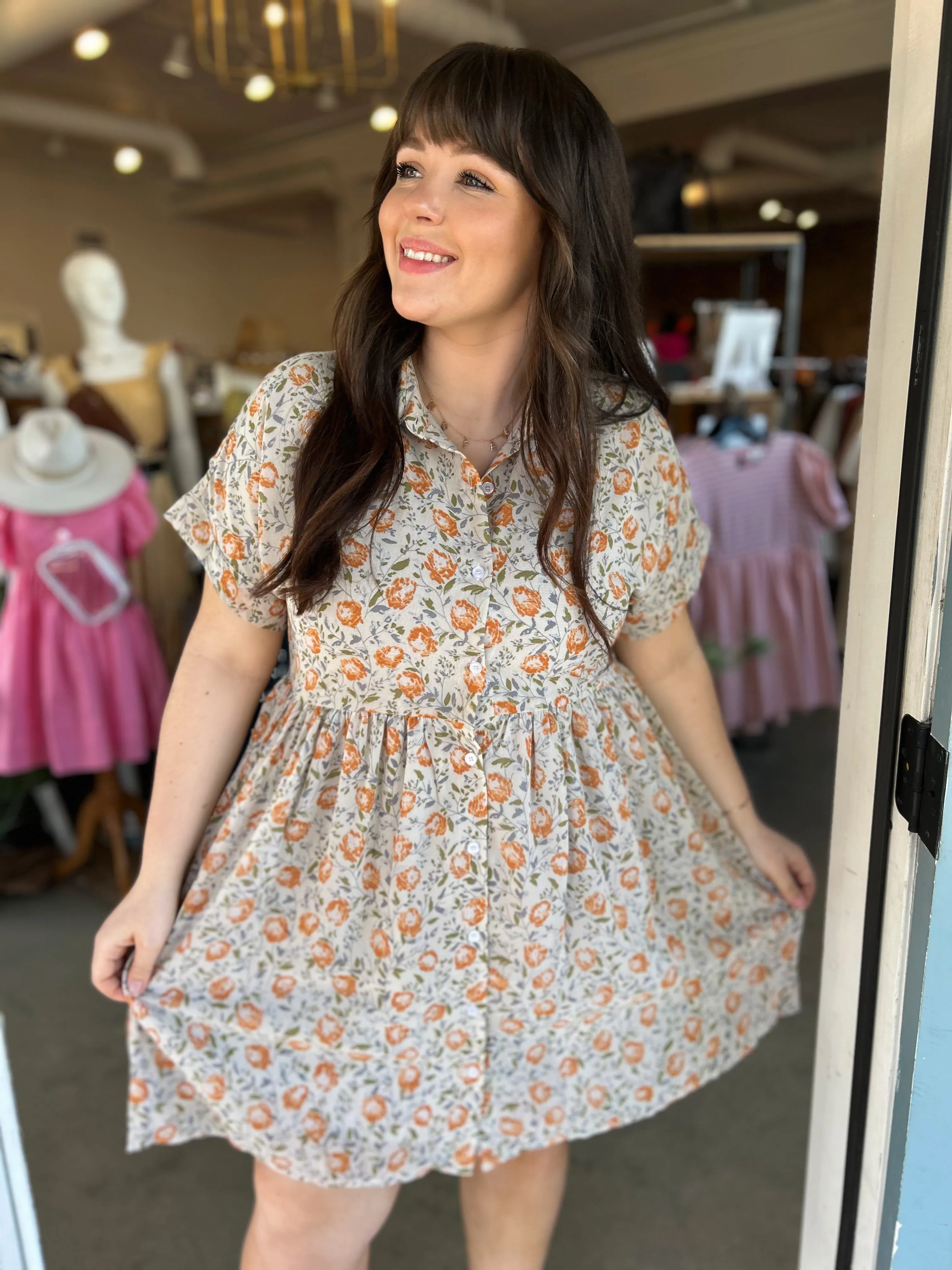 Heidi Short Sleeve Floral Dress