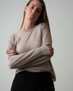 high gauge linen pullover - haze