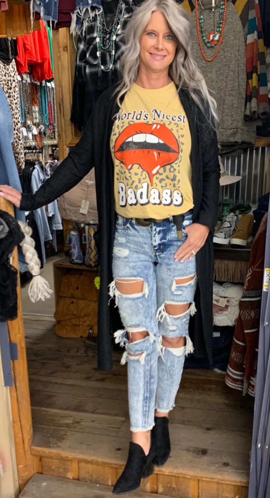 High Rise Distressed Boyfriend