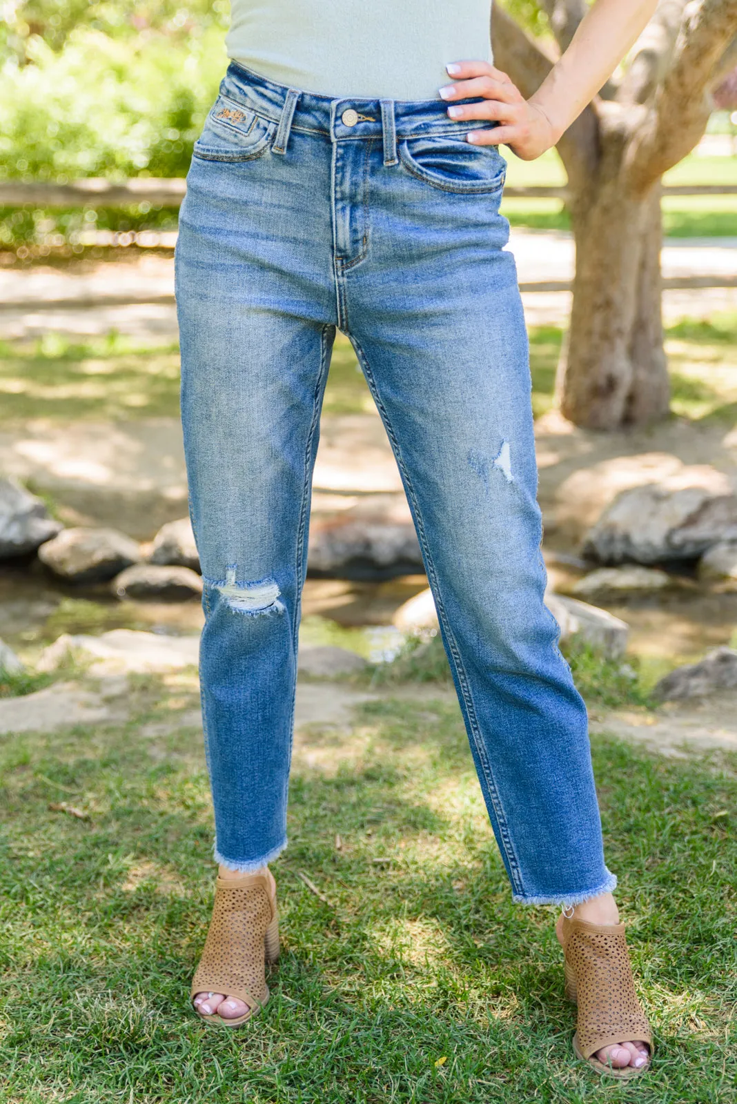 Howdy Embroidery Boyfriend Jeans by Judy Blue