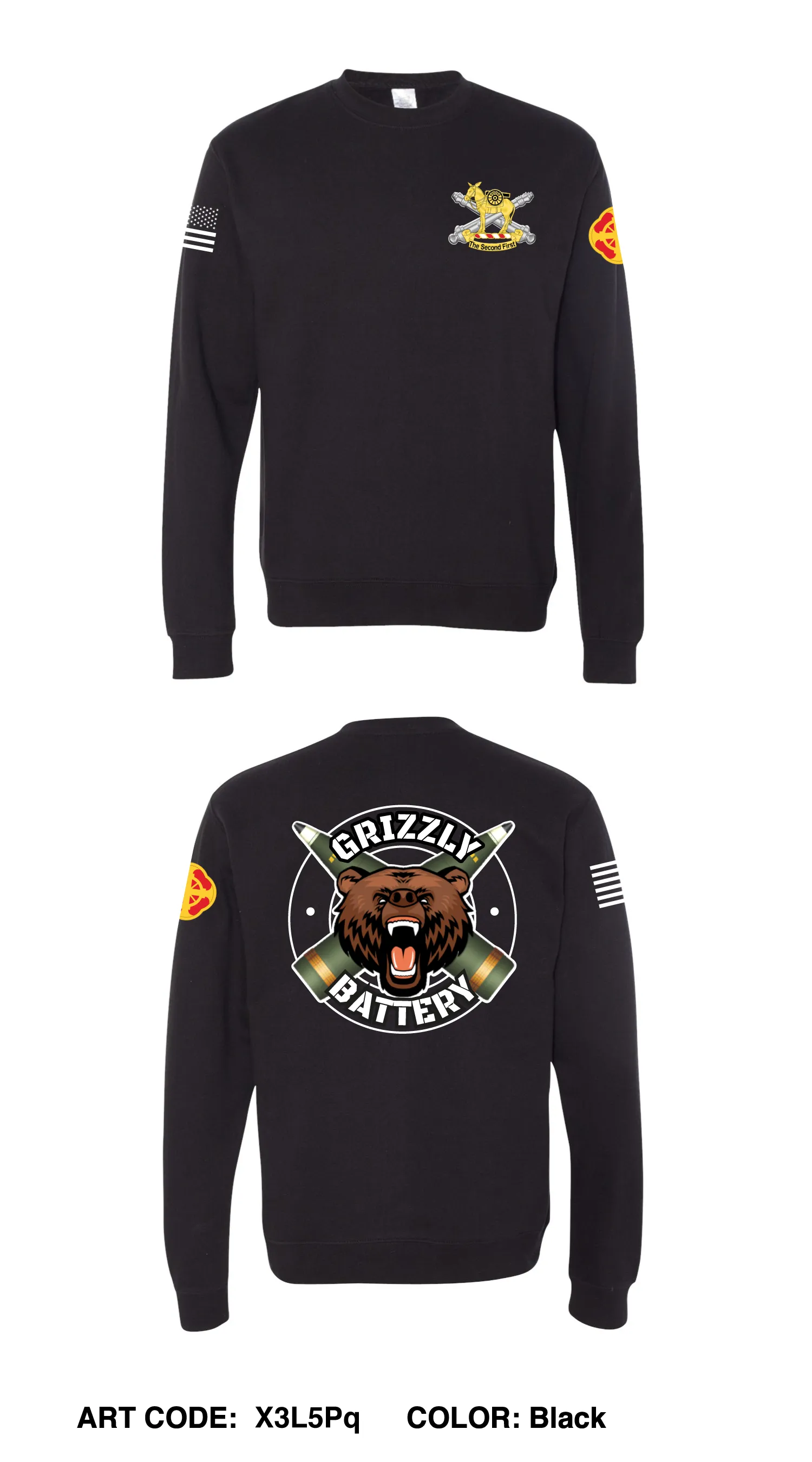 HSB BTRY, 2nd BN, 2nd FA Comfort Unisex Crewneck Sweatshirt - X3L5Pq
