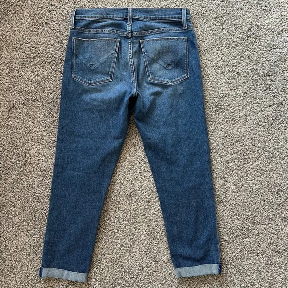 Hudson // Natalie Mid Rise Slim Boyfriend Crop Jeans, size 26
