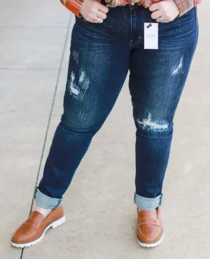 In Stitches Judy Blue Boyfriend Jeans