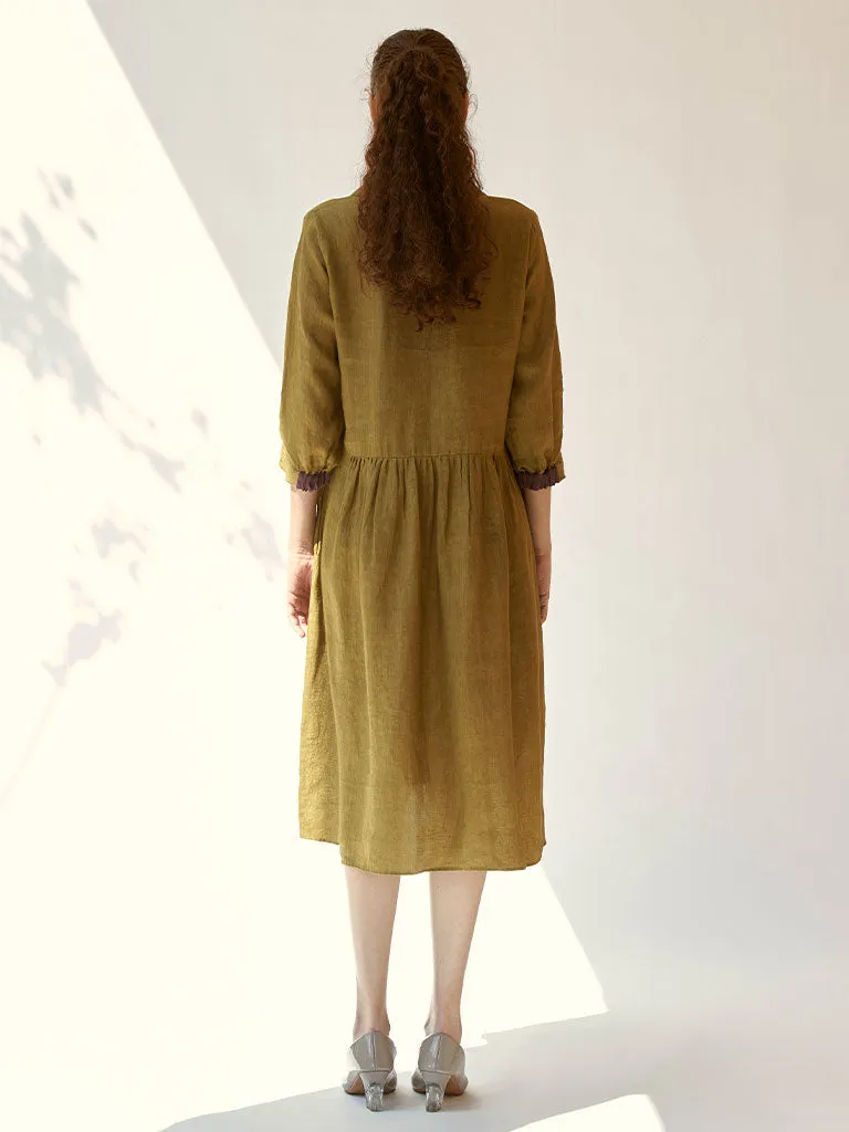 In The Moment Mustard Dress