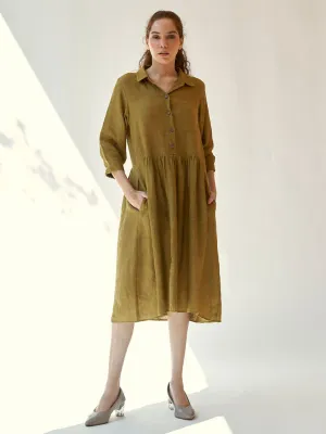 In The Moment Mustard Dress