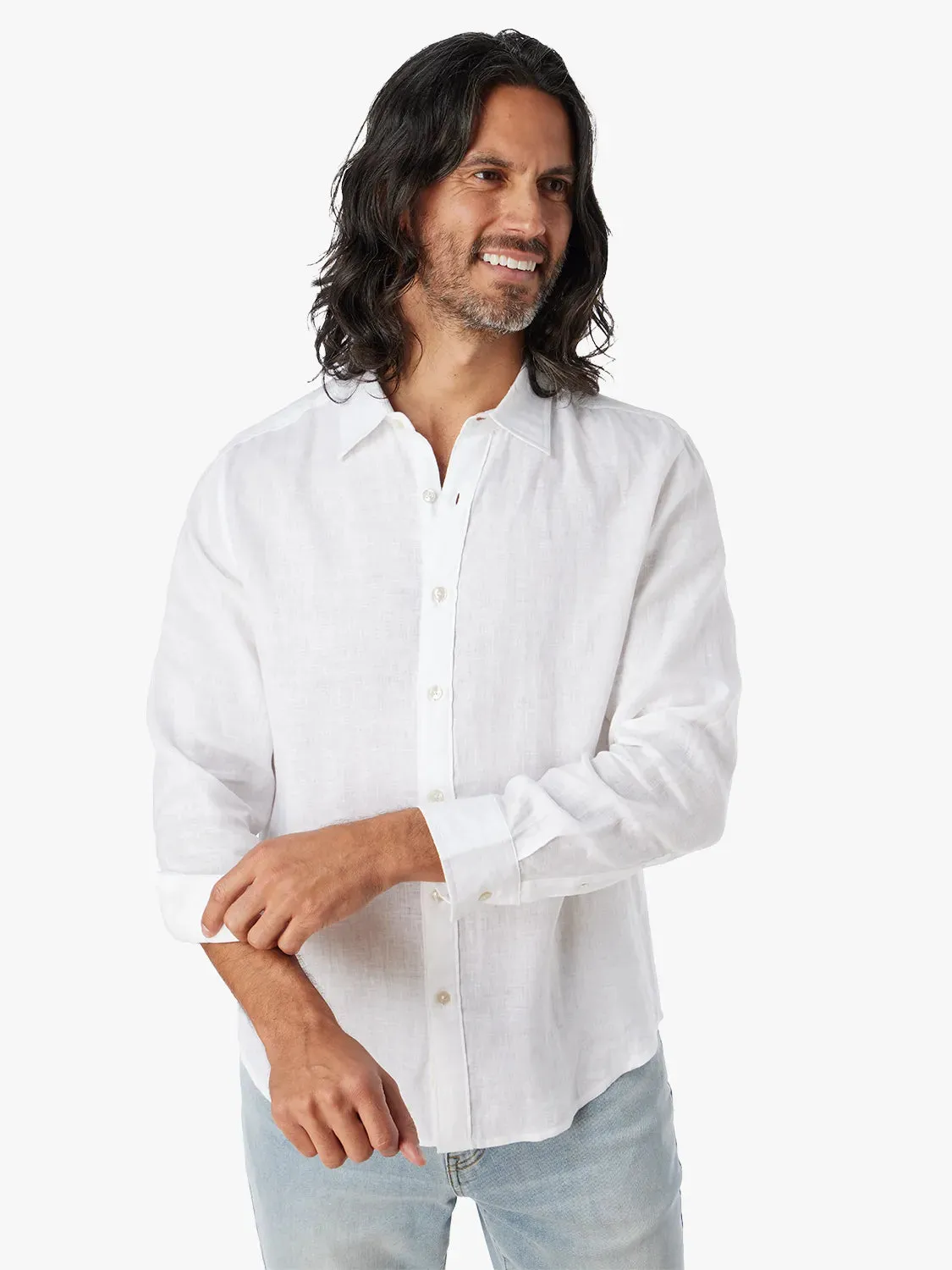 Island Linen Shirt | White