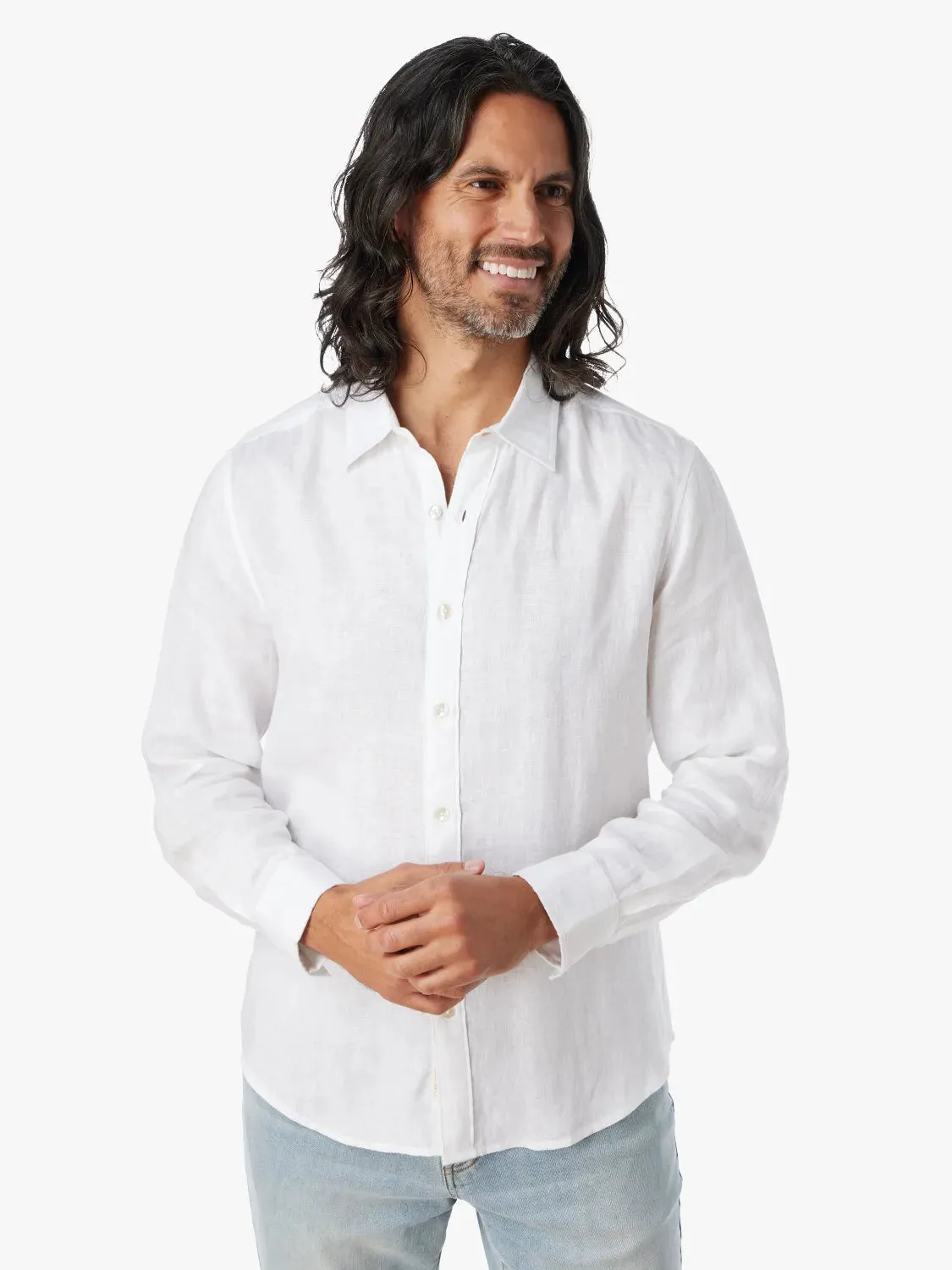 Island Linen Shirt | White