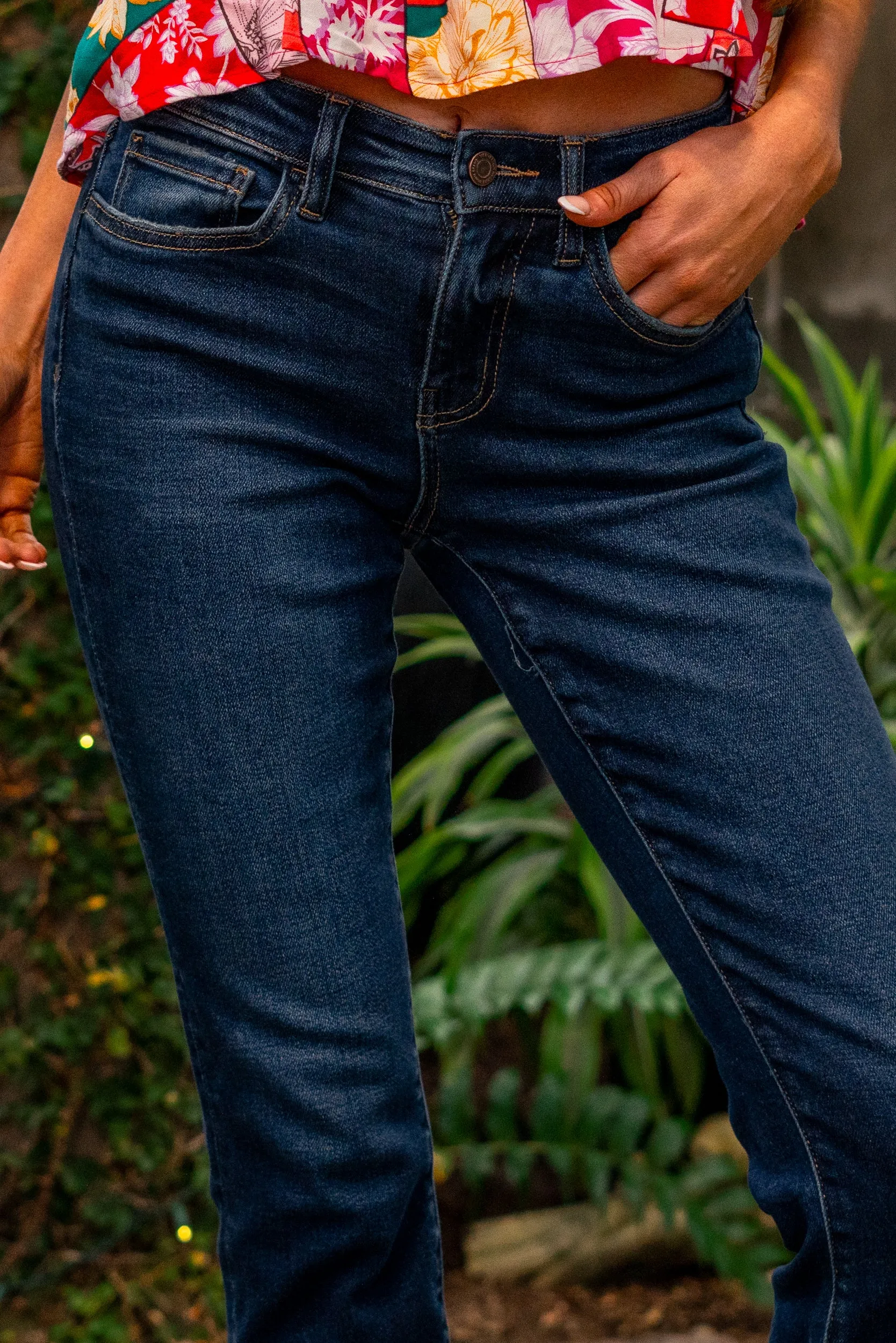 Issue Free Mid Rise Slim Straight Regular & Plus Sizes