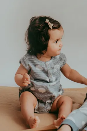 Jacquard Cloud Baby Bubble Romper