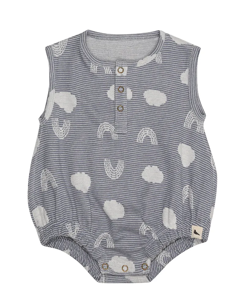Jacquard Cloud Baby Bubble Romper