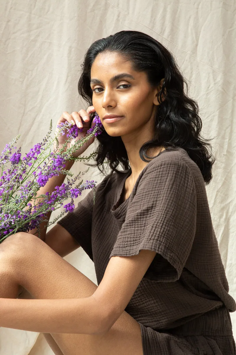 Jayda Organic Cotton Top in Cacao