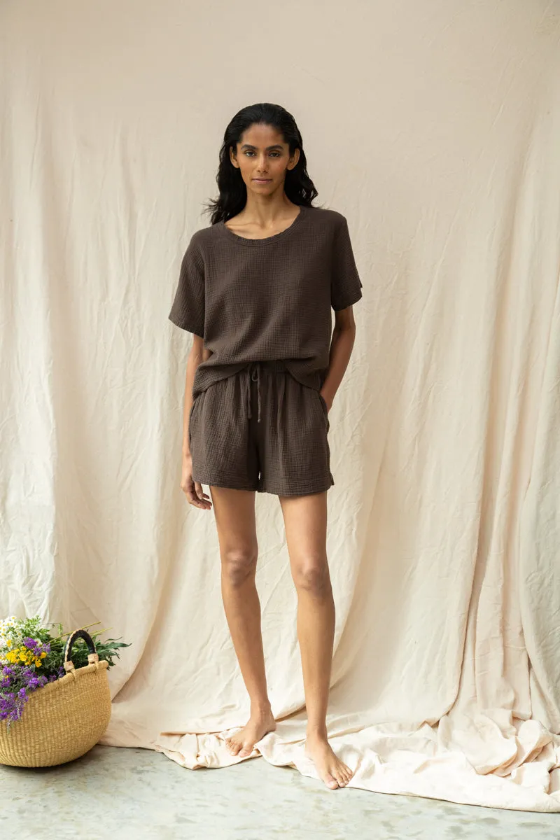 Jayda Organic Cotton Top in Cacao