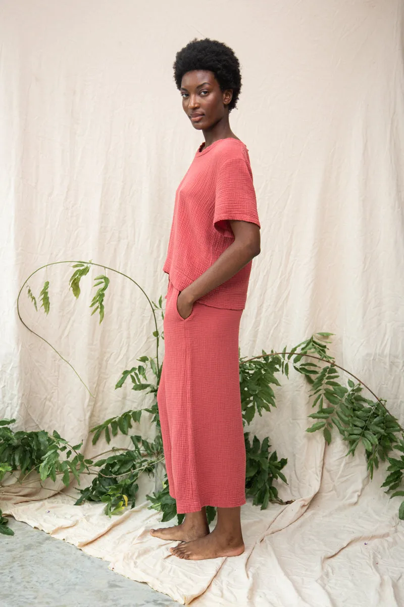 Jayda Organic Cotton Top in Rose