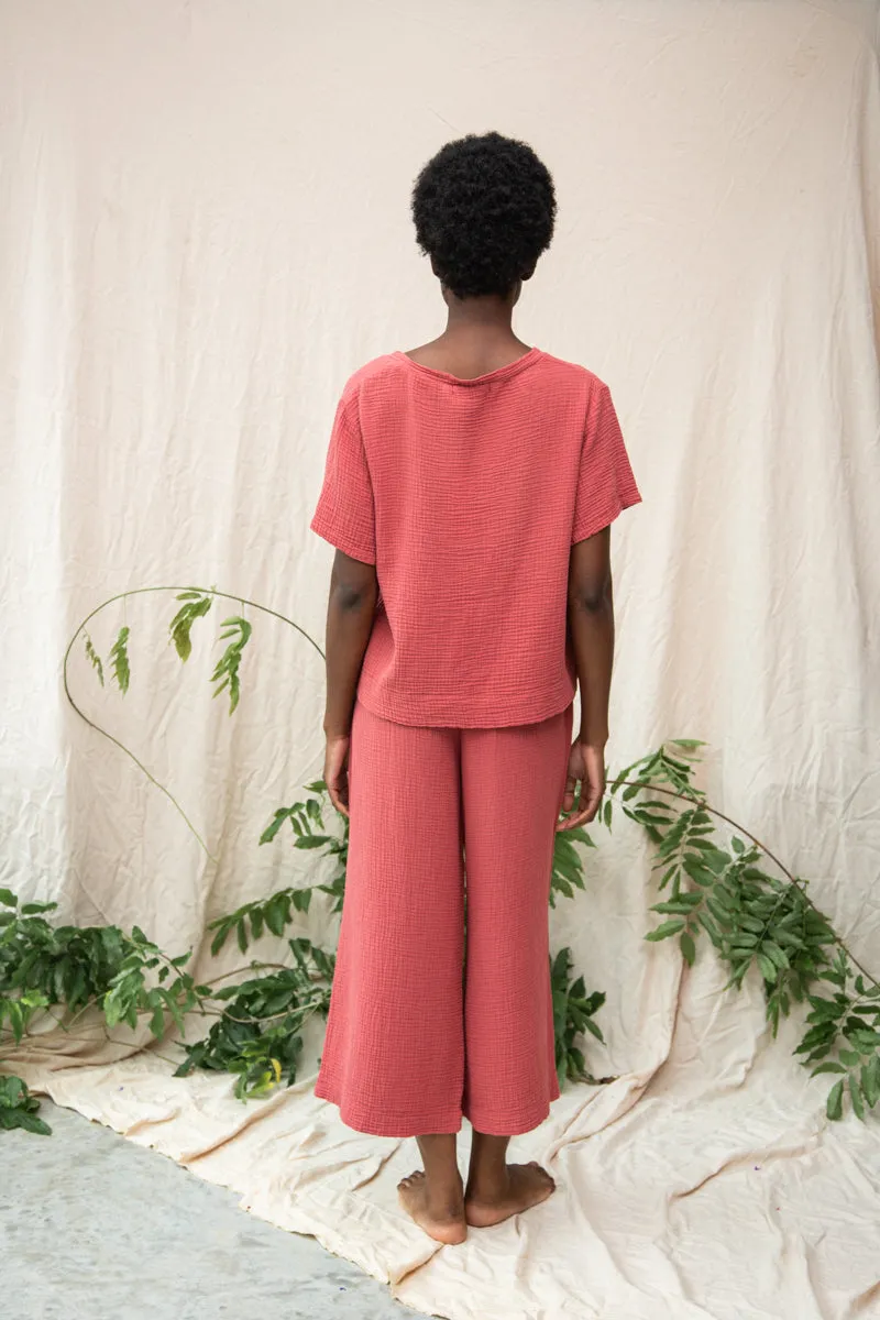 Jayda Organic Cotton Top in Rose