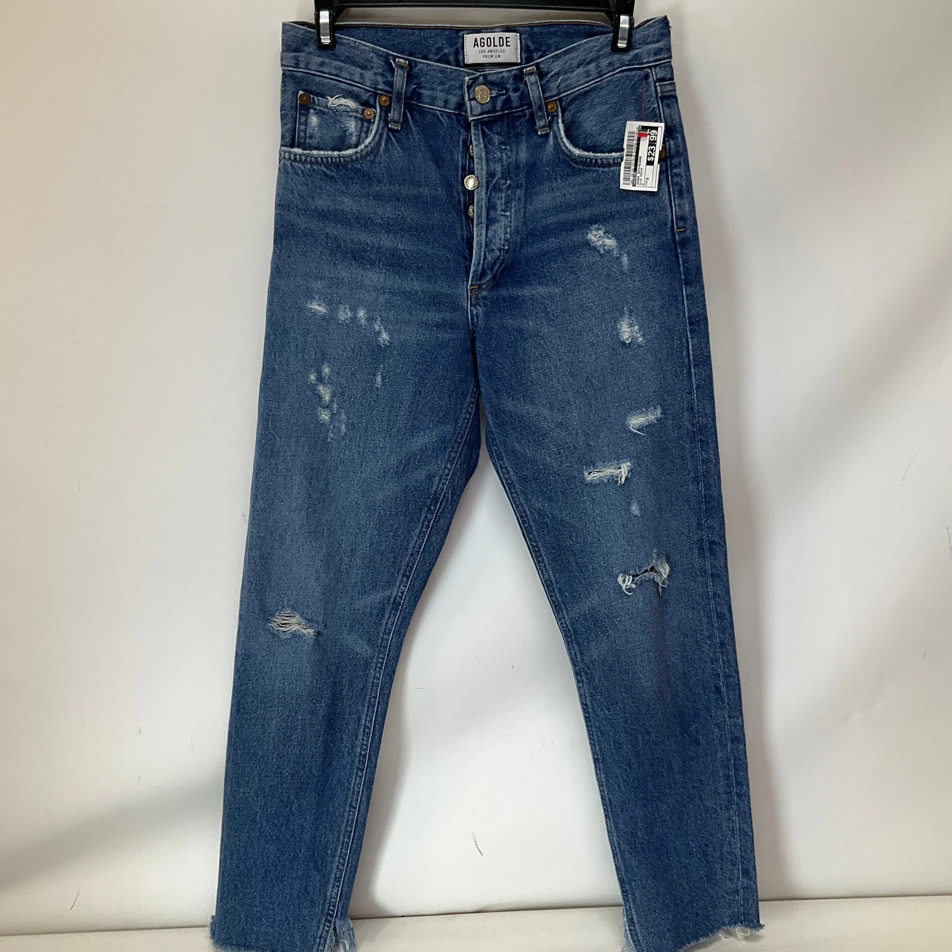 Jeans Boyfriend By Agolde In Blue Denim, Size: 0