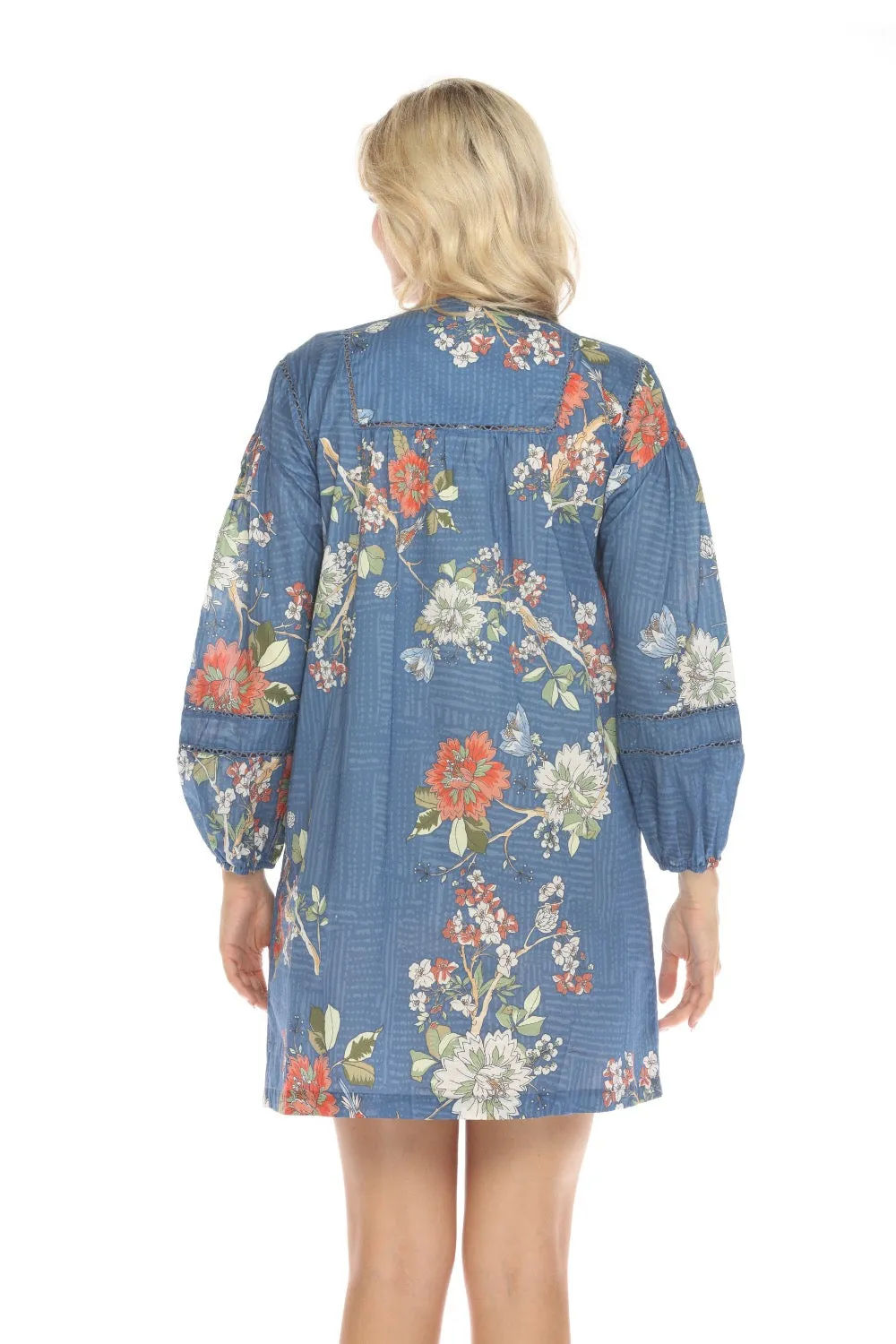 Johnny Was Mosaic Floral Cotton Mini Dress R32024 Boho Chic