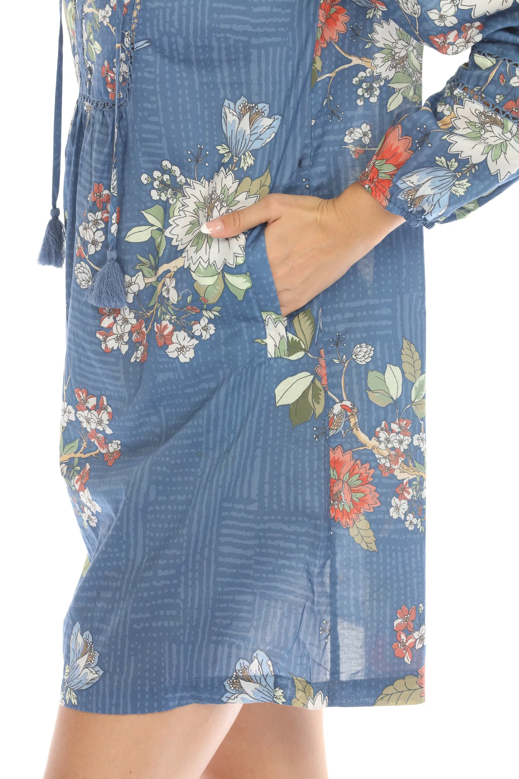 Johnny Was Mosaic Floral Cotton Mini Dress R32024 Boho Chic