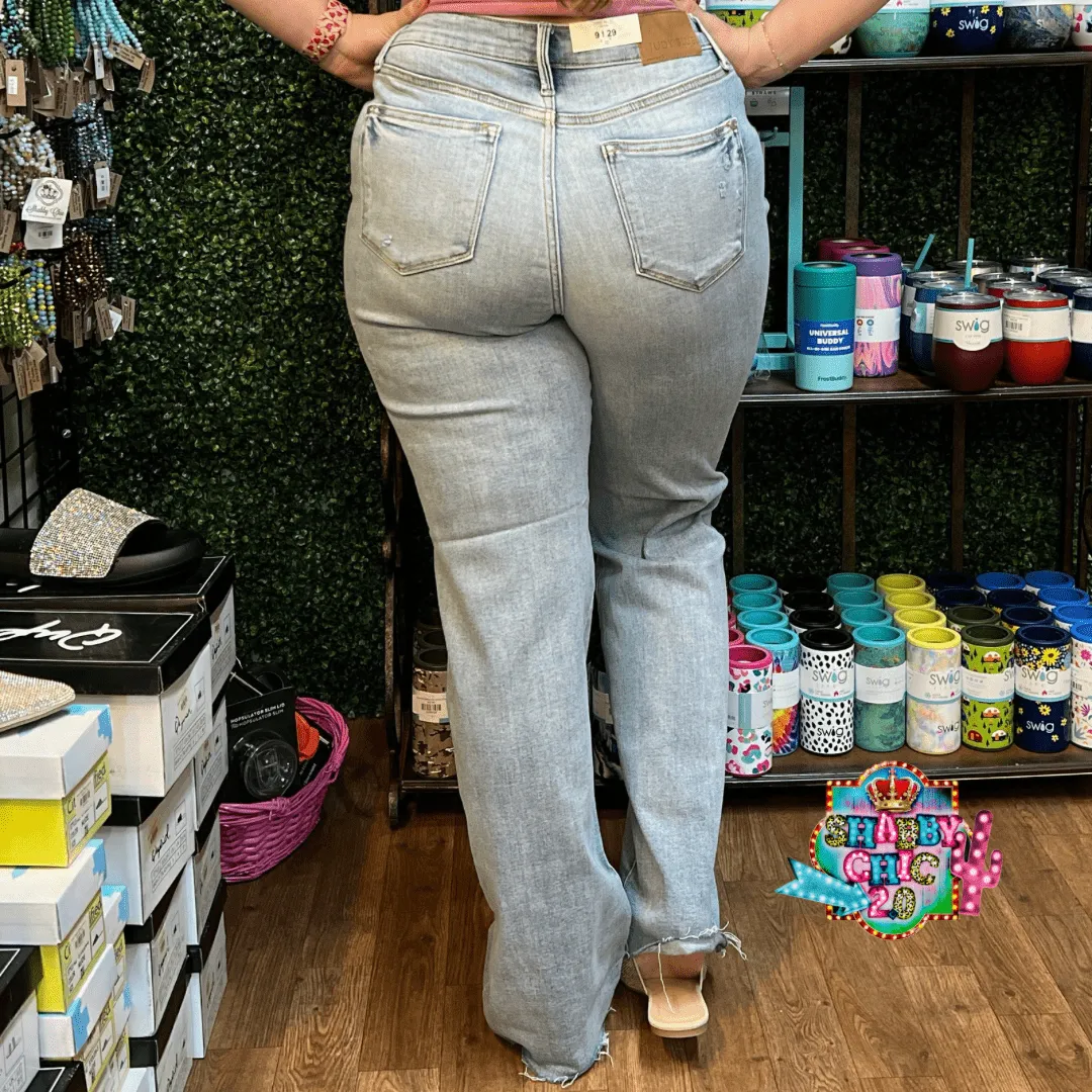Judy Blue Straight Leg Light Denim