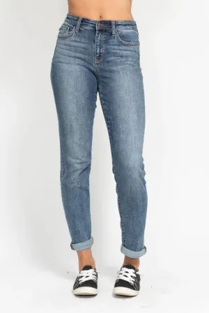 Julissa Hi-Rise Bleach Splash Boyfriend Jeans