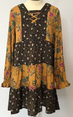 K FLORAL PEASANT DRESS