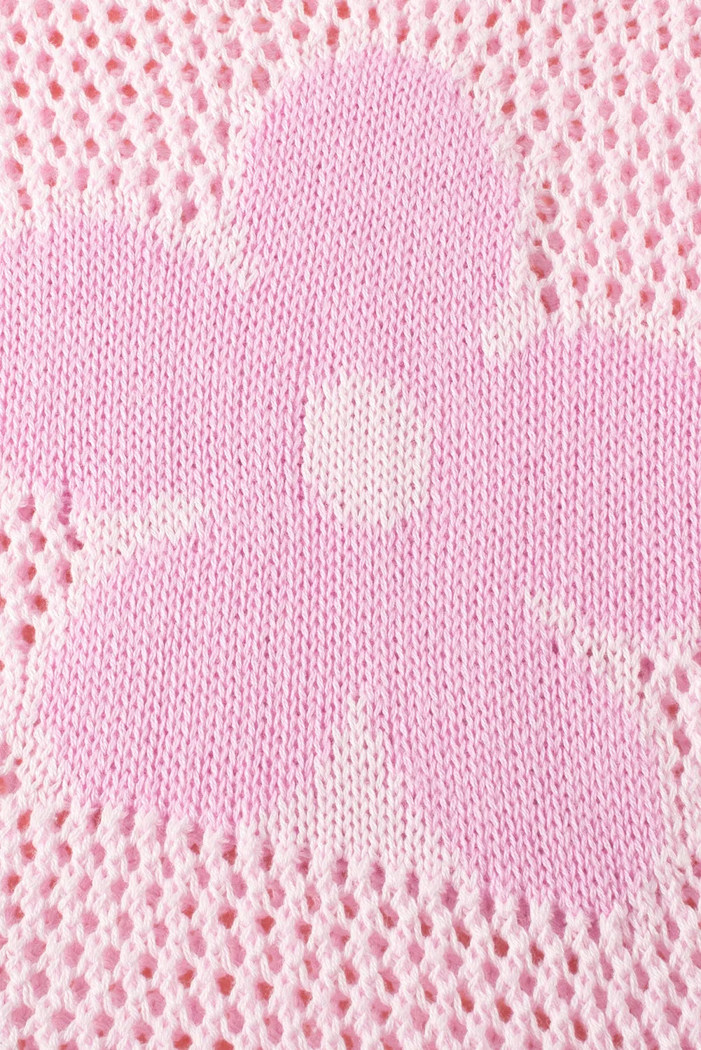 KaleaBoutique Big Flower Hollowed Knit Drop Shoulder Sweater