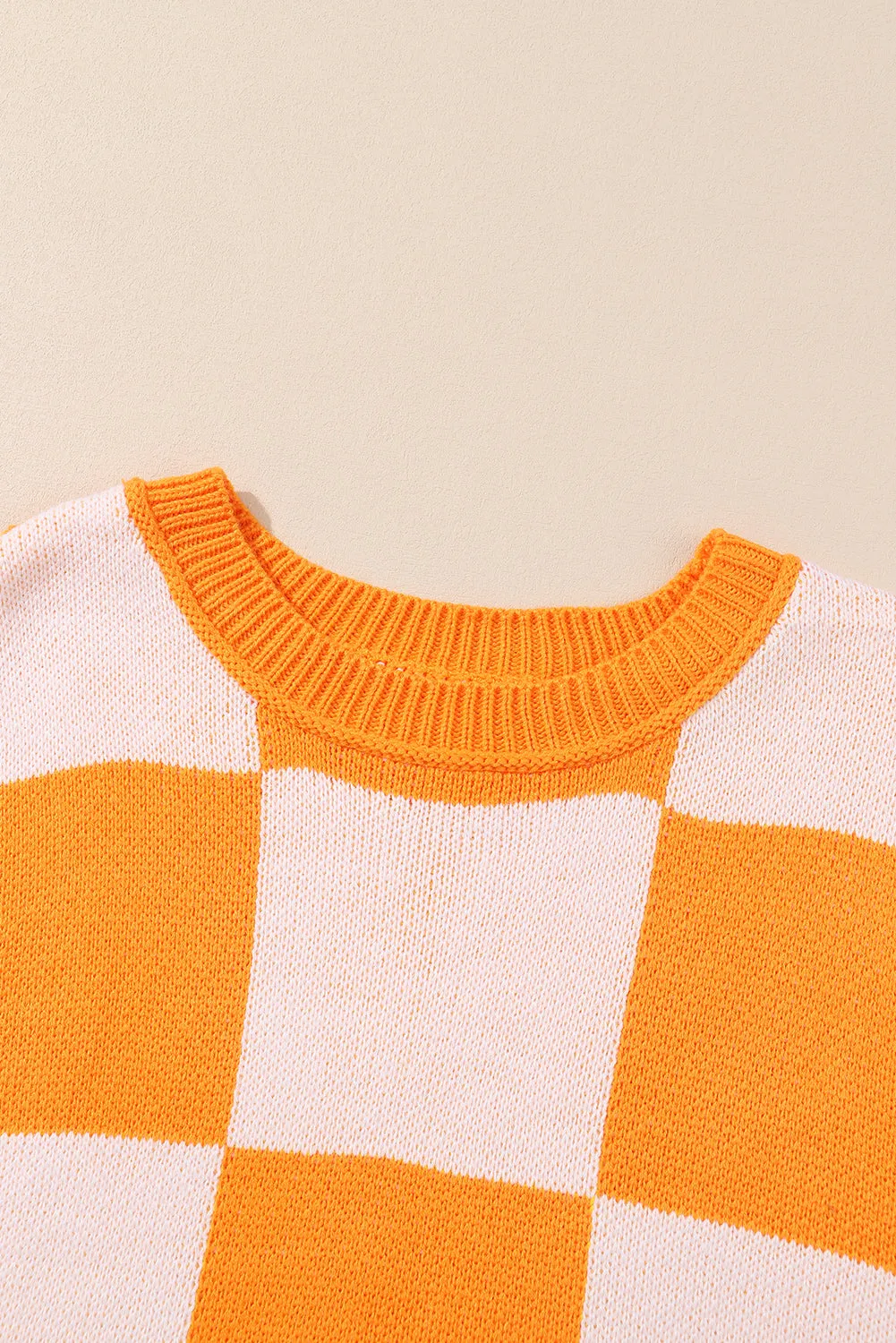 KaleaBoutique Checkered Bishop Sleeve Sweater