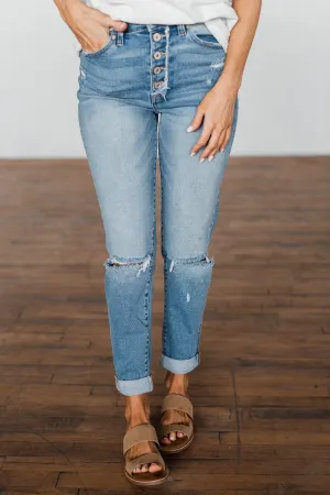 KanCan Boyfriend Jeans- Christina Wash
