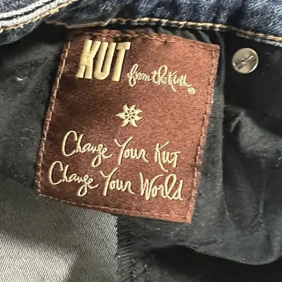 Kut From The Kloth Katy Boyfriend Skinny Distressed Blue Jeans 4