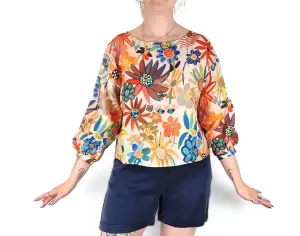 Kuwaii unique and fabulous linen top size 12