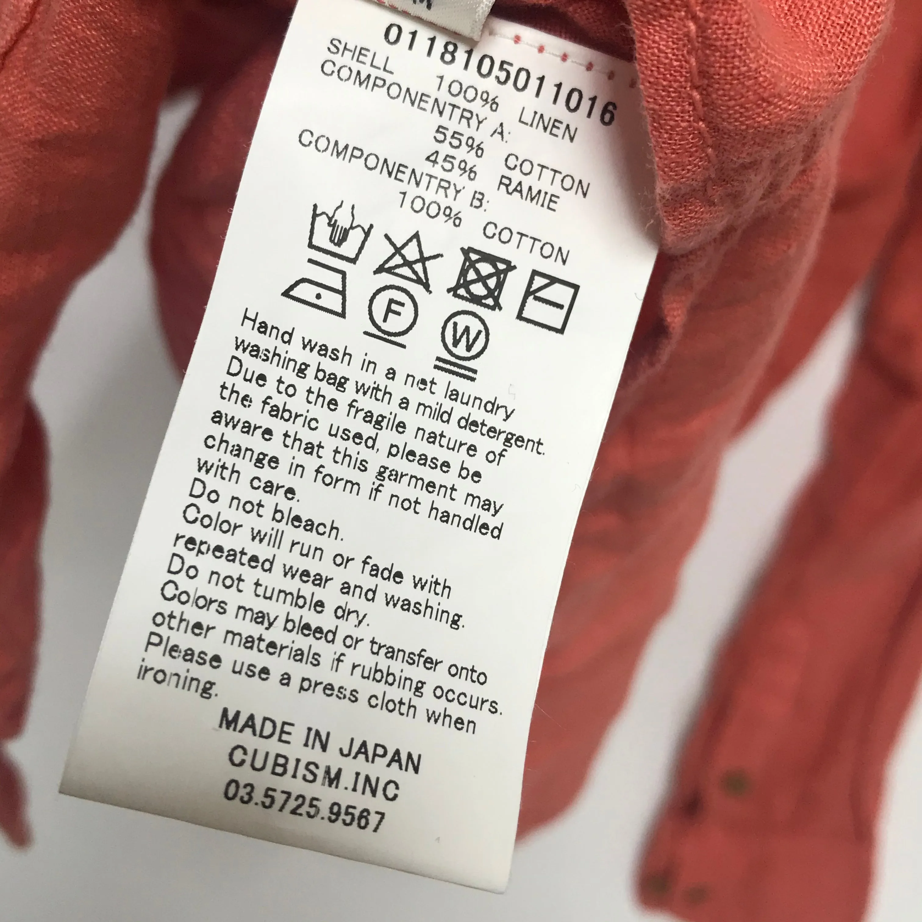 [L] VISVIM 18SS Lhamo Shirt Linen Pink
