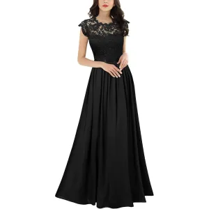 Lace Bridesmaid Dress Floral Evening Party Maxi Dress Wedding Guest Dress