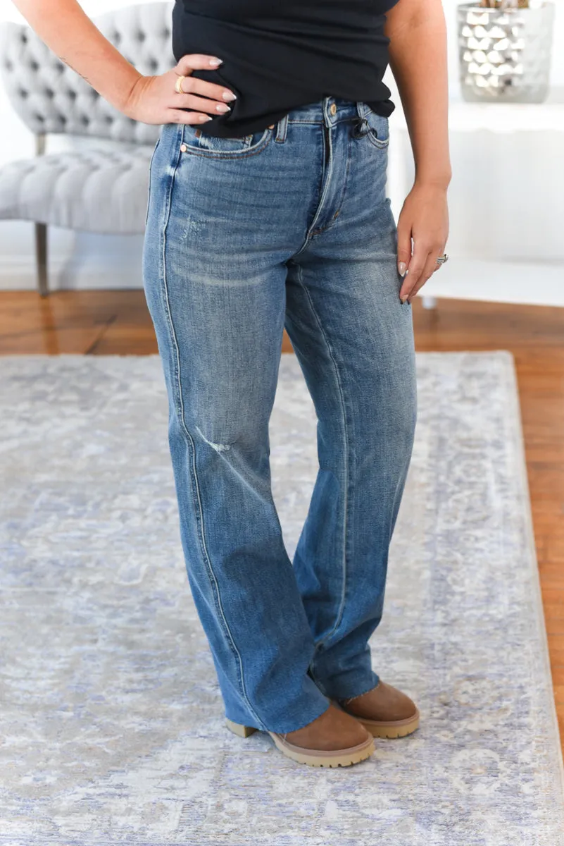Laila Tummy Control Straight Leg Judy Blue Jeans