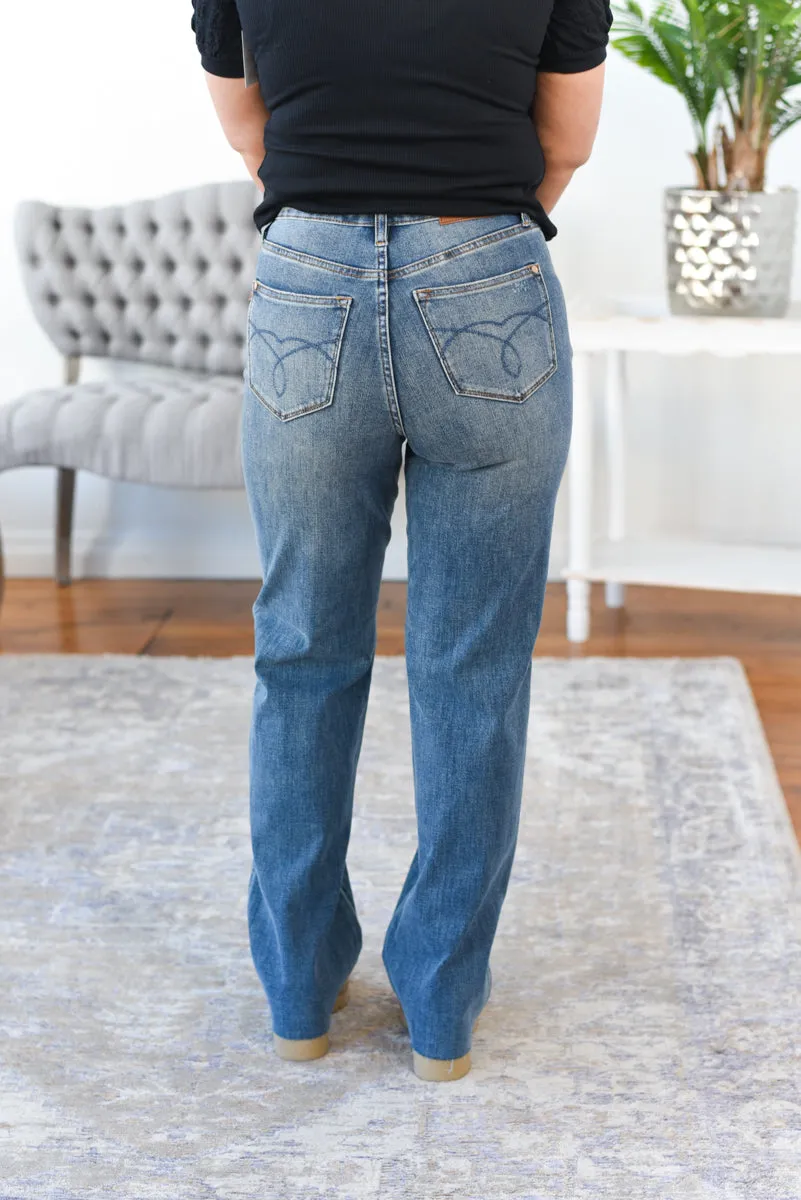 Laila Tummy Control Straight Leg Judy Blue Jeans