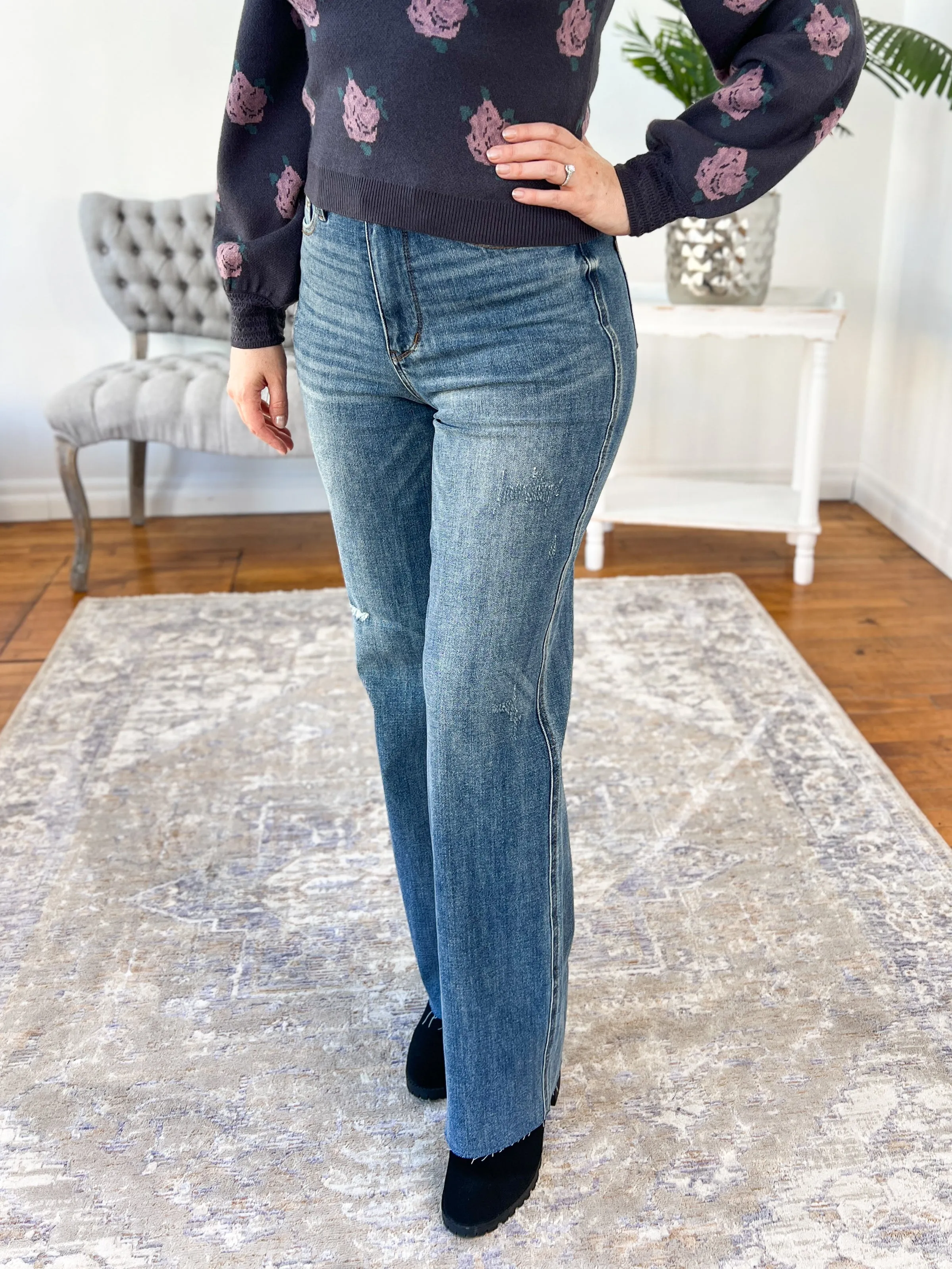 Laila Tummy Control Straight Leg Judy Blue Jeans