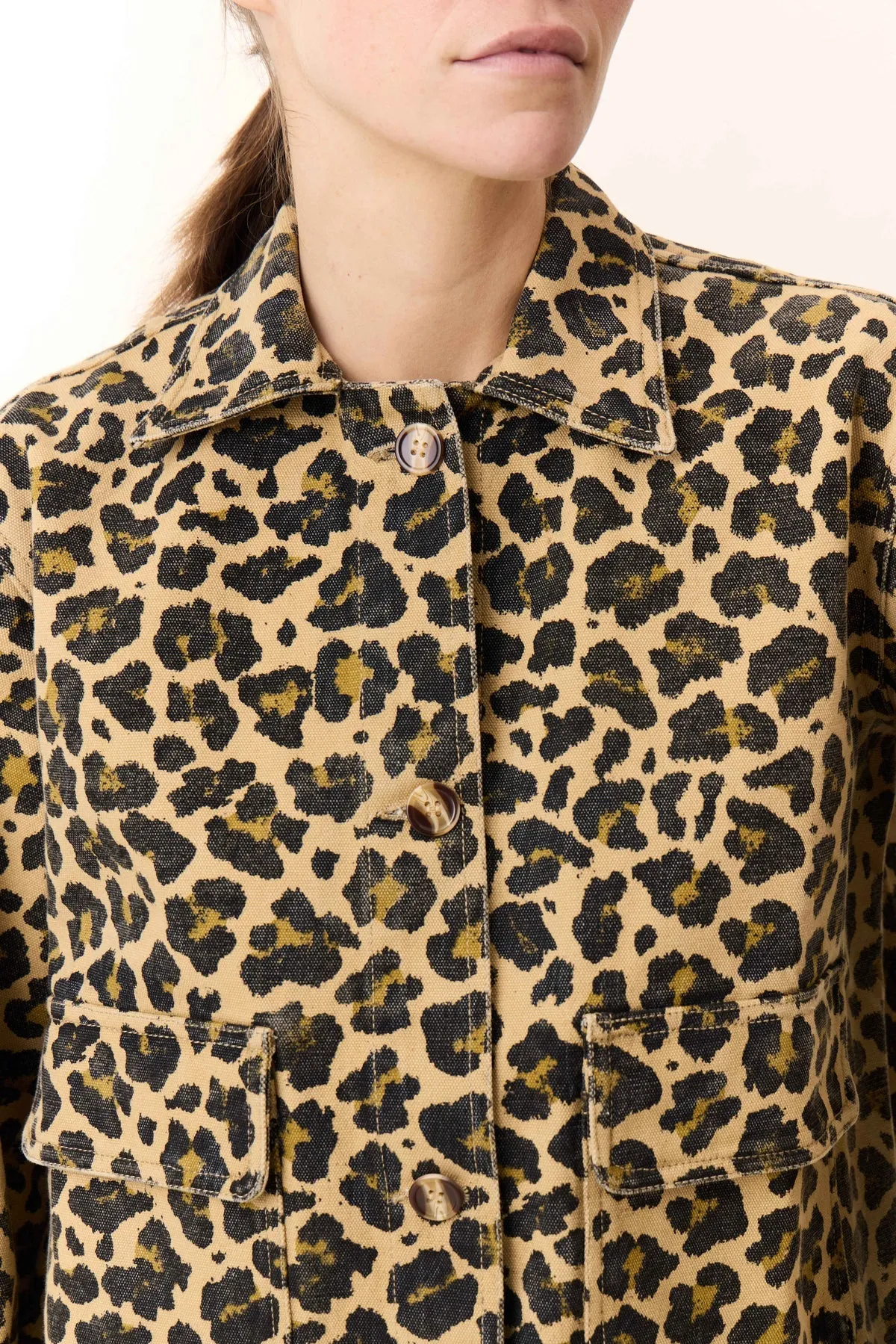 Leon & Harper Vincy Leo   Leopard Short Jacket