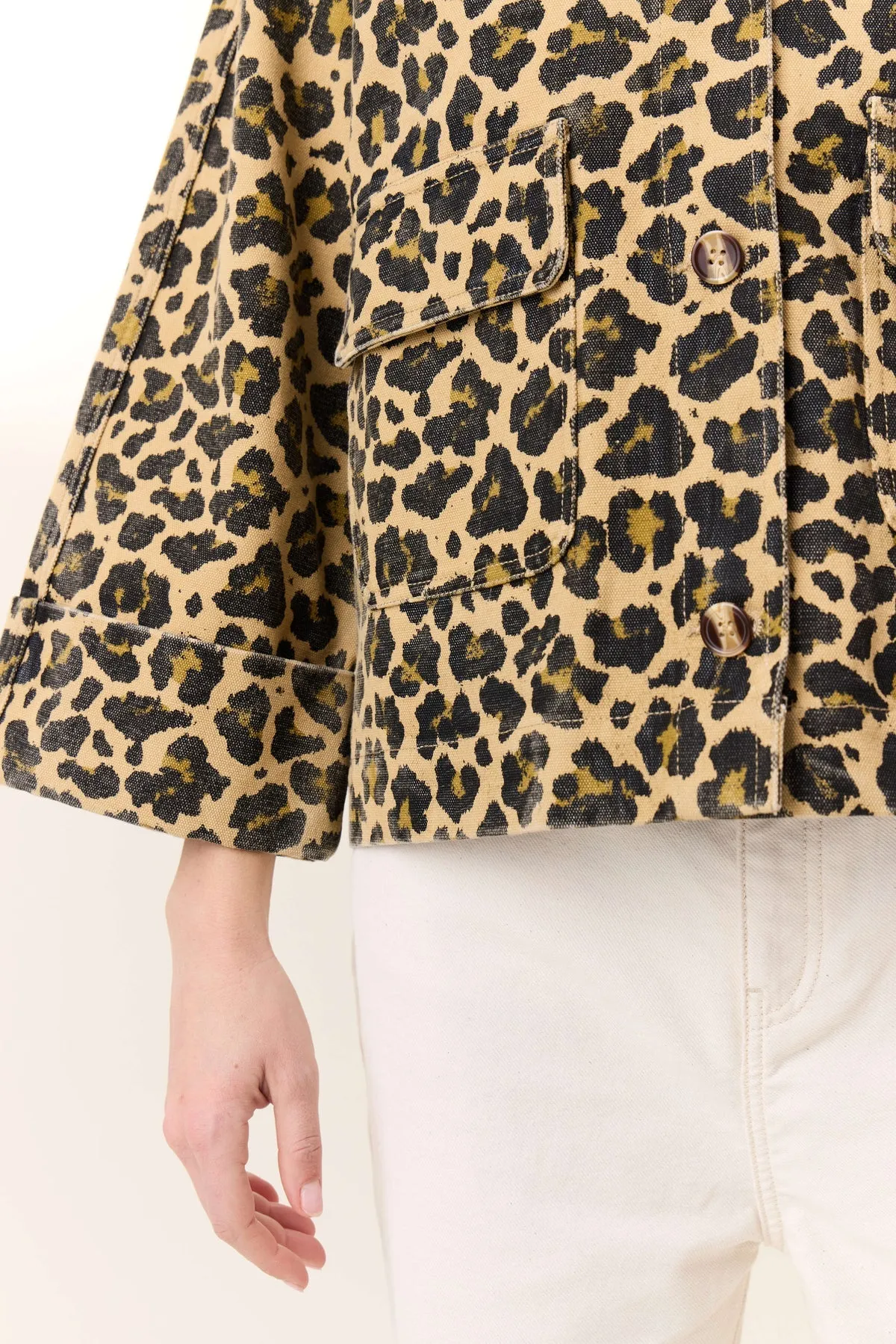 Leon & Harper Vincy Leo   Leopard Short Jacket