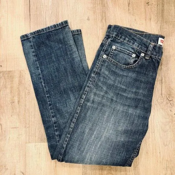 Levi's 541 Athletic Boyfriend Fit High Waist Medium Wash Straight Leg Ankle Crop