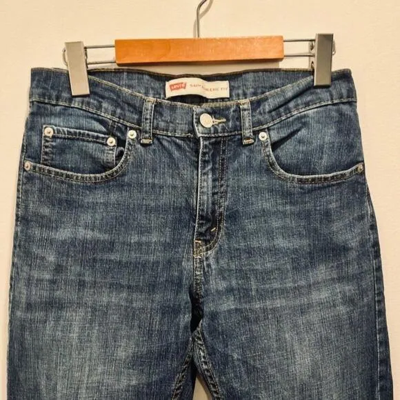Levi's 541 Athletic Boyfriend Fit High Waist Medium Wash Straight Leg Ankle Crop