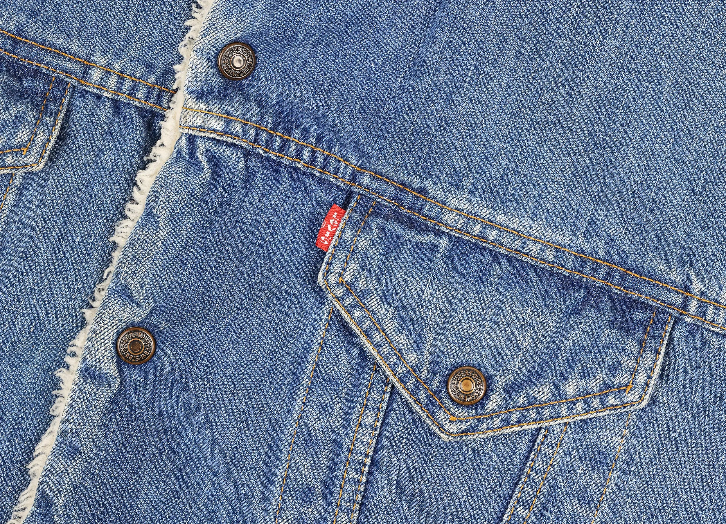 Levi's Fleece Lined Winter Denim Jacket - Blue - XXL