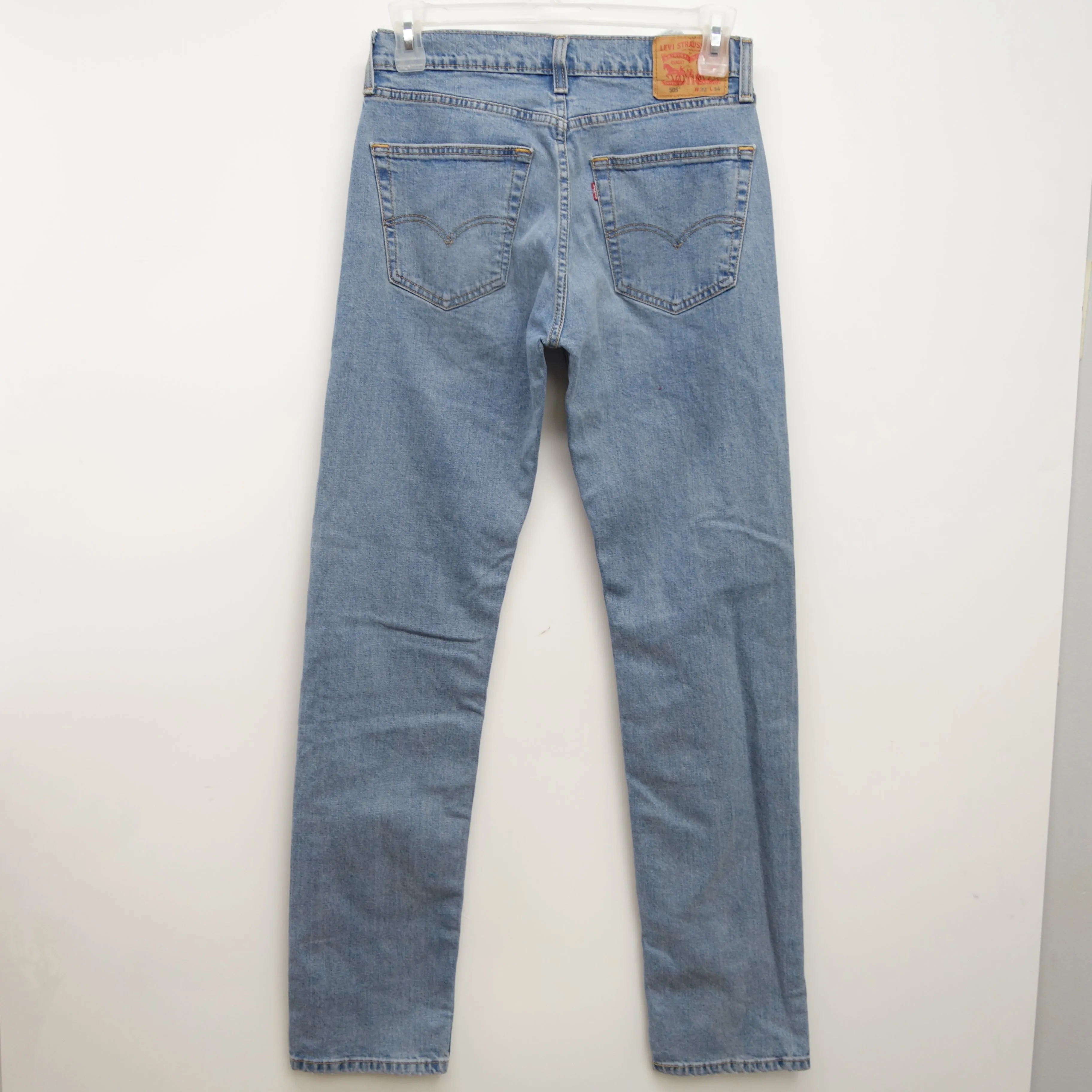 Levi's Mens 505 1765 Regular Fit Straight Leg Medium Denim Jeans 30 x 34